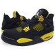 Air Jordan Retro 4 LS noir jaune en daim