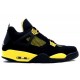 Air Jordan Retro 4 LS noir jaune en daim