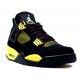 Air Jordan Retro 4 LS noir jaune en daim