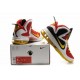 Chaussures lebron james mvp noir blanc jaune rouge