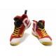 Chaussures lebron james mvp noir blanc jaune rouge