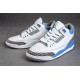 chaussure jordan pour femme retro 3 blanc bleu ciment