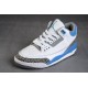 chaussure jordan pour femme retro 3 blanc bleu ciment