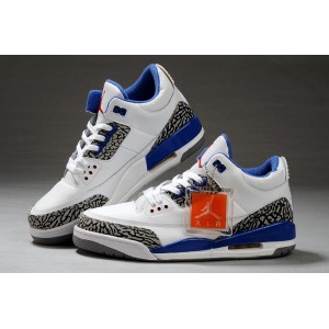 chaussure jordan 3 pour fille blanc true bleu