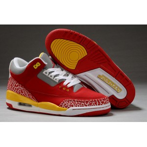 basket jordan retro 3 rouge jaune blanc