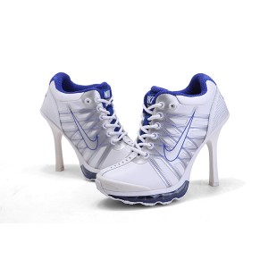 chaussure a talon aiguille haut air max blanc bleu foncé gris