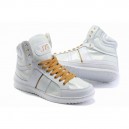 chaussures jump j75 fierce blanc et or