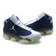 chaussure jordan 13 glow in the dark bleu grise blanc