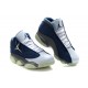 chaussure jordan 13 glow in the dark bleu grise blanc