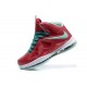 chaussures de basket lebron 10 rouge vert