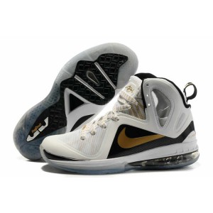 chaussure lebron james 9 blanc or noir