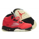 chaussure air jordan enfants retro 5 rouge noir