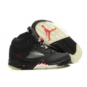 nike air jordan pour enfant 5 noir rouge