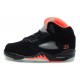 air jordan 5 nubuck noir rouge enfant