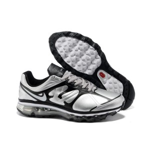 chaussures de course air max cuir 2012 noir gris