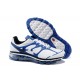 Basket chaussures de course air amx 2012 cuir blanc bleu