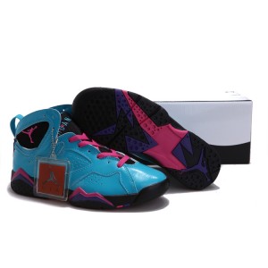 jordan retro 7 femme bleu rose noir violet