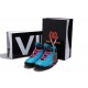 jordan retro 7 femme bleu rose noir violet