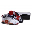 aire jordan 7 femme blanc argent rouge