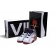 aire jordan 7 femme blanc argent rouge