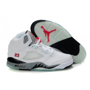 jordan 5 blanc gris ciment pour femme