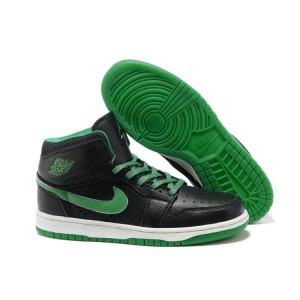 chaussures air jordan 1 noir vert phat