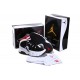 Jordan Retro 9 noir blanc rouge en daim