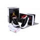 Jordan Retro 9 noir blanc rouge en daim