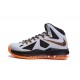 Nike LeBron X gris noir orange