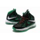 chaussure Nike LeBron 10 noir vert blanc