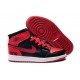 Air Jordan 1 haute noir rouge fourrure