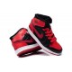 Air Jordan 1 haute noir rouge fourrure