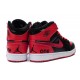 Air Jordan 1 haute noir rouge fourrure