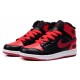 Air Jordan 1 haute noir rouge fourrure