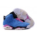nike air jordan 6 bleu rose noir suède