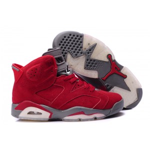 air jordan 6 retro raging bull rouge gris en nubuck