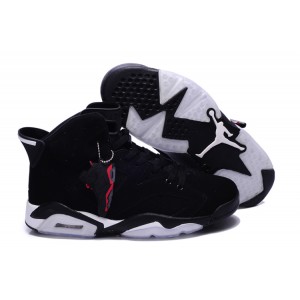 chaussure jordan 6 noir en daim