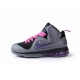 chaussure lebron 9 femme grise rose noir violet