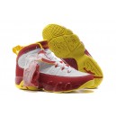 Air Jordan Retro IX Crawfish blanc rouge jaune