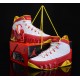 Air Jordan Retro IX Crawfish blanc rouge jaune