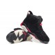 chaussures jordan 6 noir rouge daim