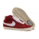 chaussures de basket rétro nike blazer en daim haute bordeaux blanc