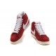 chaussures de basket rétro nike blazer en daim haute bordeaux blanc