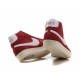 chaussures de basket rétro nike blazer en daim haute bordeaux blanc