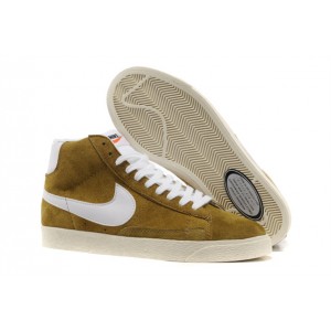 basket NIke Blazer fille jaune blanc