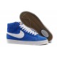 femms Nike Blazer mid bleu blanc en daim