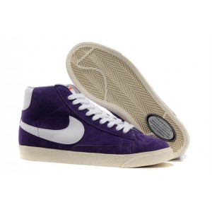 chaussures Nike Blazer violet blanc pour femme