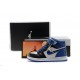 AJ 1 Phat enfant noir bleu blanc