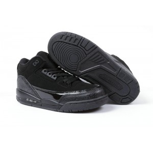 nike air jordan 3 retro pour enfants tout noir