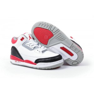 jordans air enfants 3 blanc noir rouge